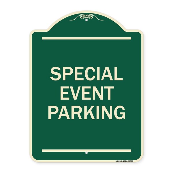 Signmission Special Event Parking Heavy-Gauge Aluminum Architectural Sign, 24" x 18", G-1824-22880 A-DES-G-1824-22880 - main